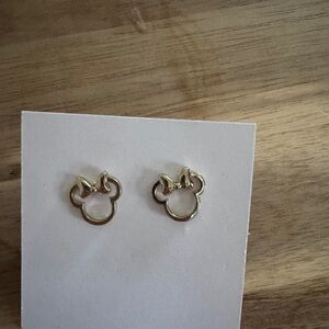 BaubleBar Gold Minnie Mouse Earrings